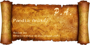 Pandia Anikó névjegykártya